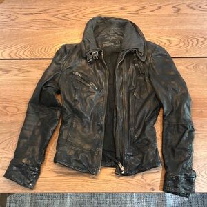 All Saints Belvedere Leather Jacket